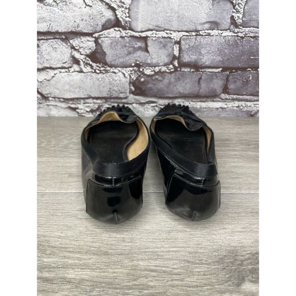 Kate Spade Black Patent Leather Slip On Bow Ballet Flats Shoes Women 6M US/36EU - Picture 3 of 16